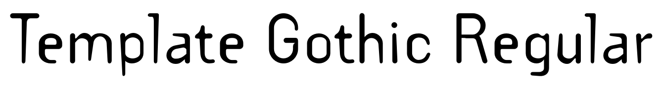 Template Gothic Regular